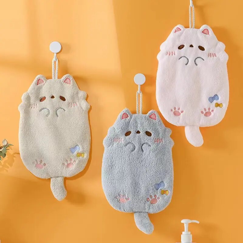 Women Kitchen Accessories - الجملة لطيف الكرتون تانوكي منشفة معلقة